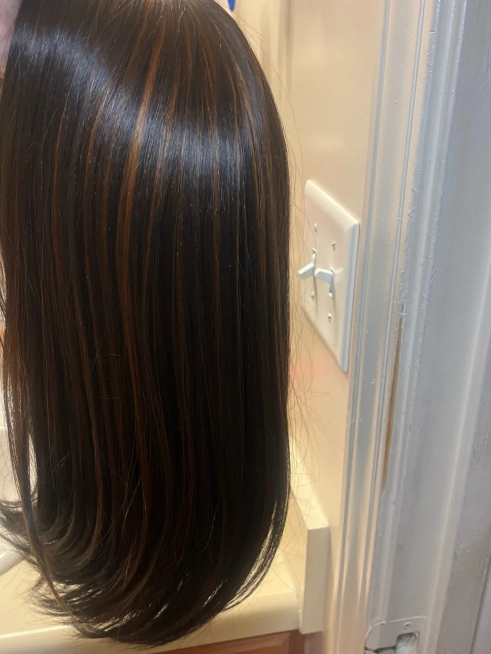 Fawn Brown 14inch Yaki Straight Layered Wig